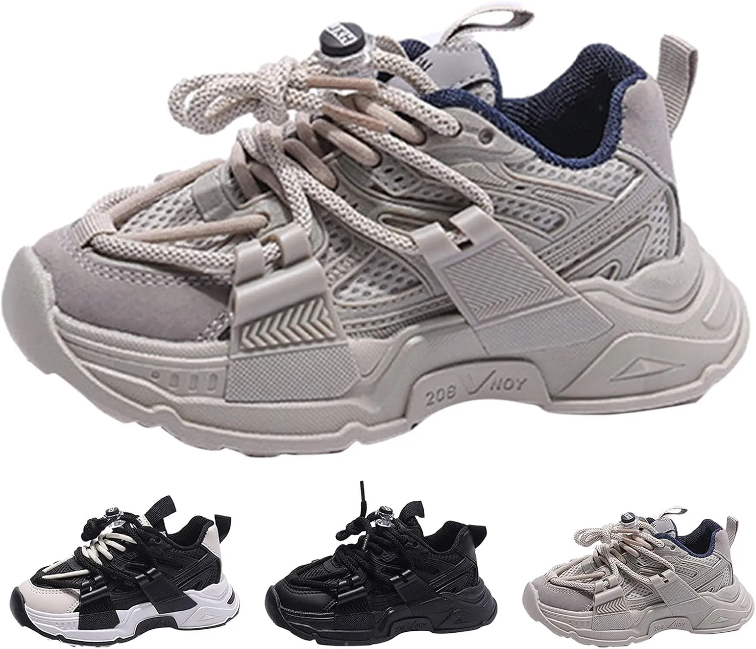 Boys Summer Sports Running Shoes Flat Lightweight Mesh Breathable Comfortable Fashion Sneakers for Toddler