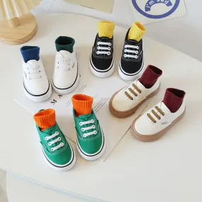 Bruce Solid Color Low Top Kids Canvas Shoes