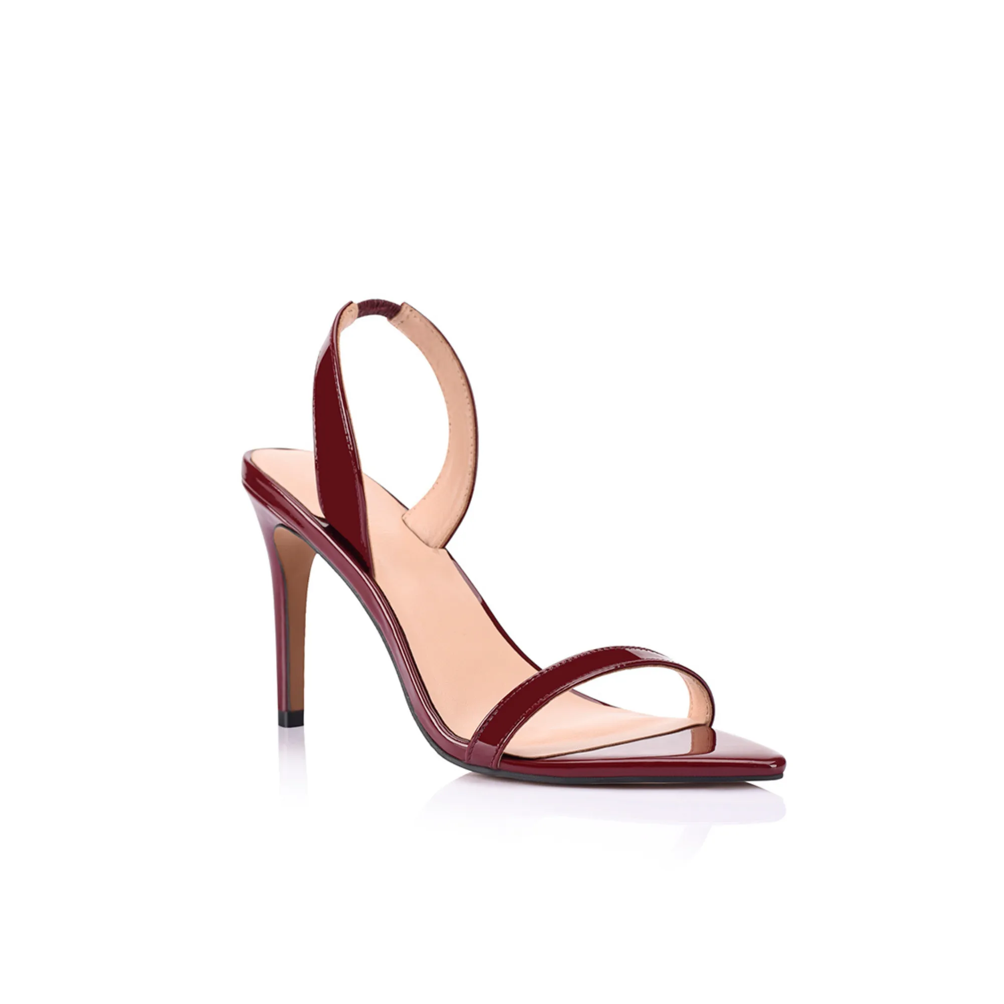 Cleo Sandal Wine Patent Leather