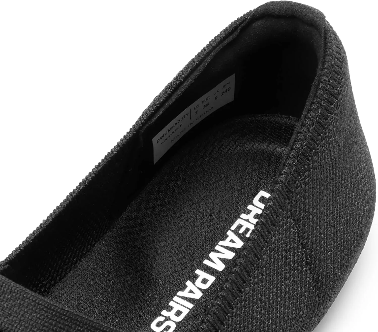 DREAM PAIRS Women's Mary Jane Ballet Flat Shoes Dressy Foldable Knit Flats with Arch Support Comfortable for Casual Work Office