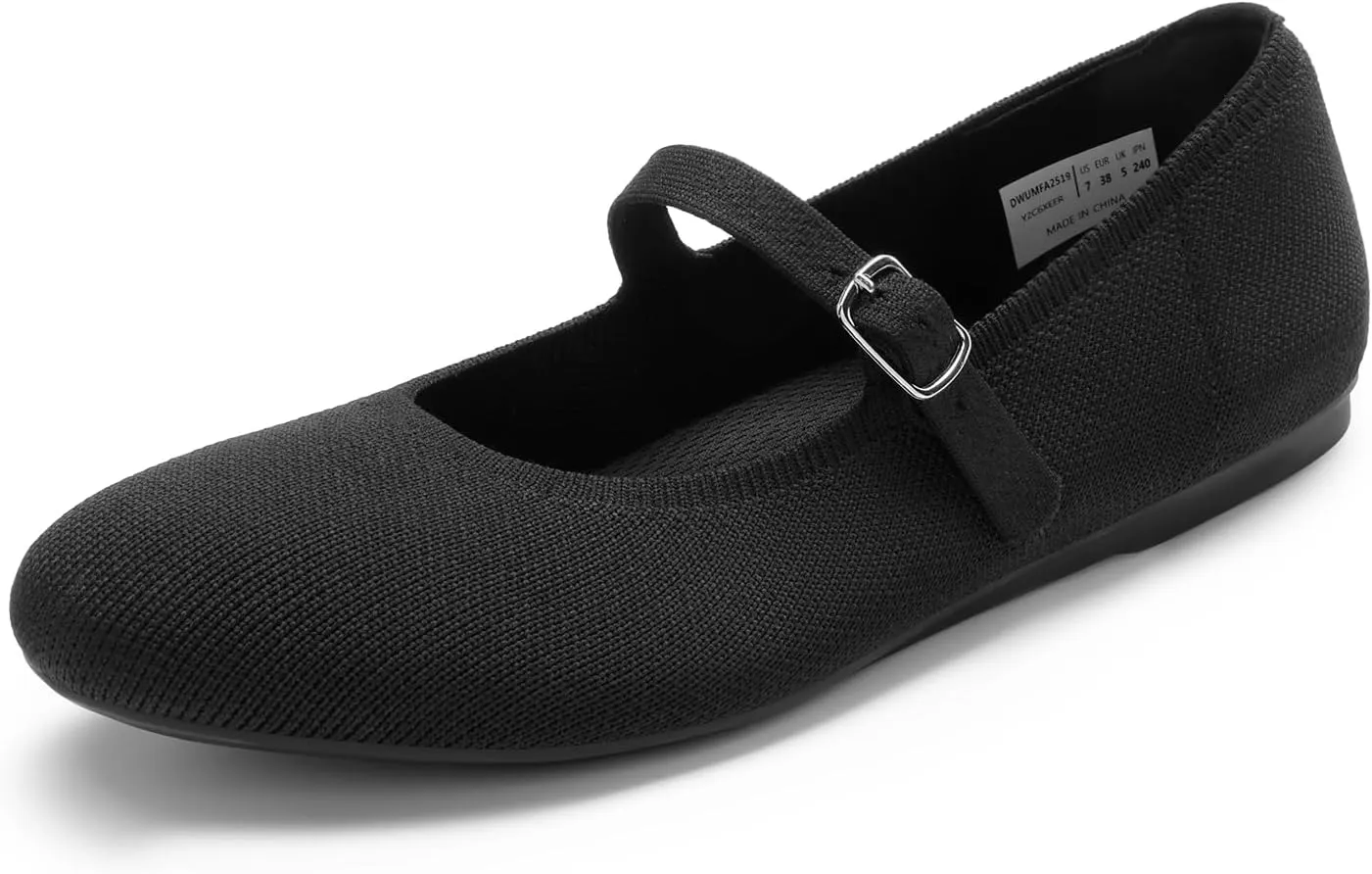 DREAM PAIRS Women's Mary Jane Ballet Flat Shoes Dressy Foldable Knit Flats with Arch Support Comfortable for Casual Work Office