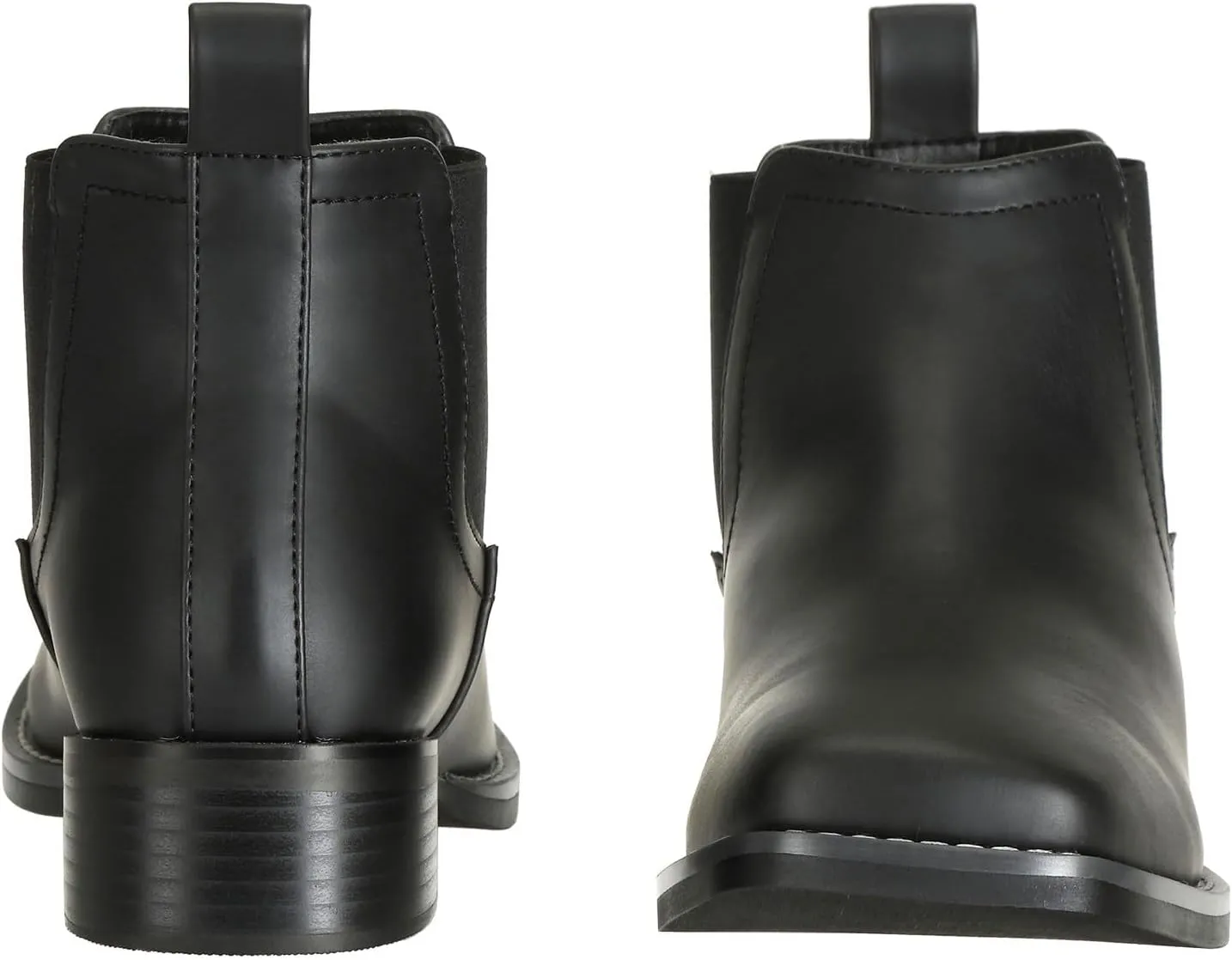 J's.o.l.e Ankle Cowboy Boots for Men Square Toe Stylish Chelsea Dress Boots
