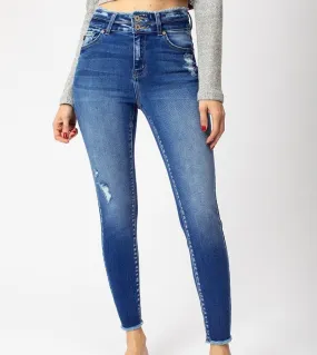 Kancan High Rise Frayed Skinny
