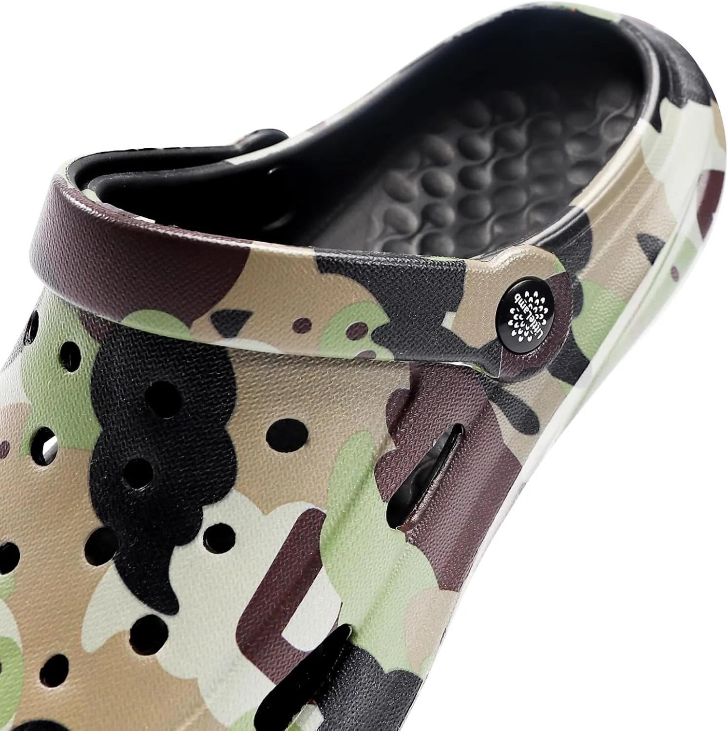 Kids Classic Camo Beach Clogs | Lightweight Water Sandals for Boys - Quick-Dry Non-Slip Light and Durable Little Kid/Big Kid