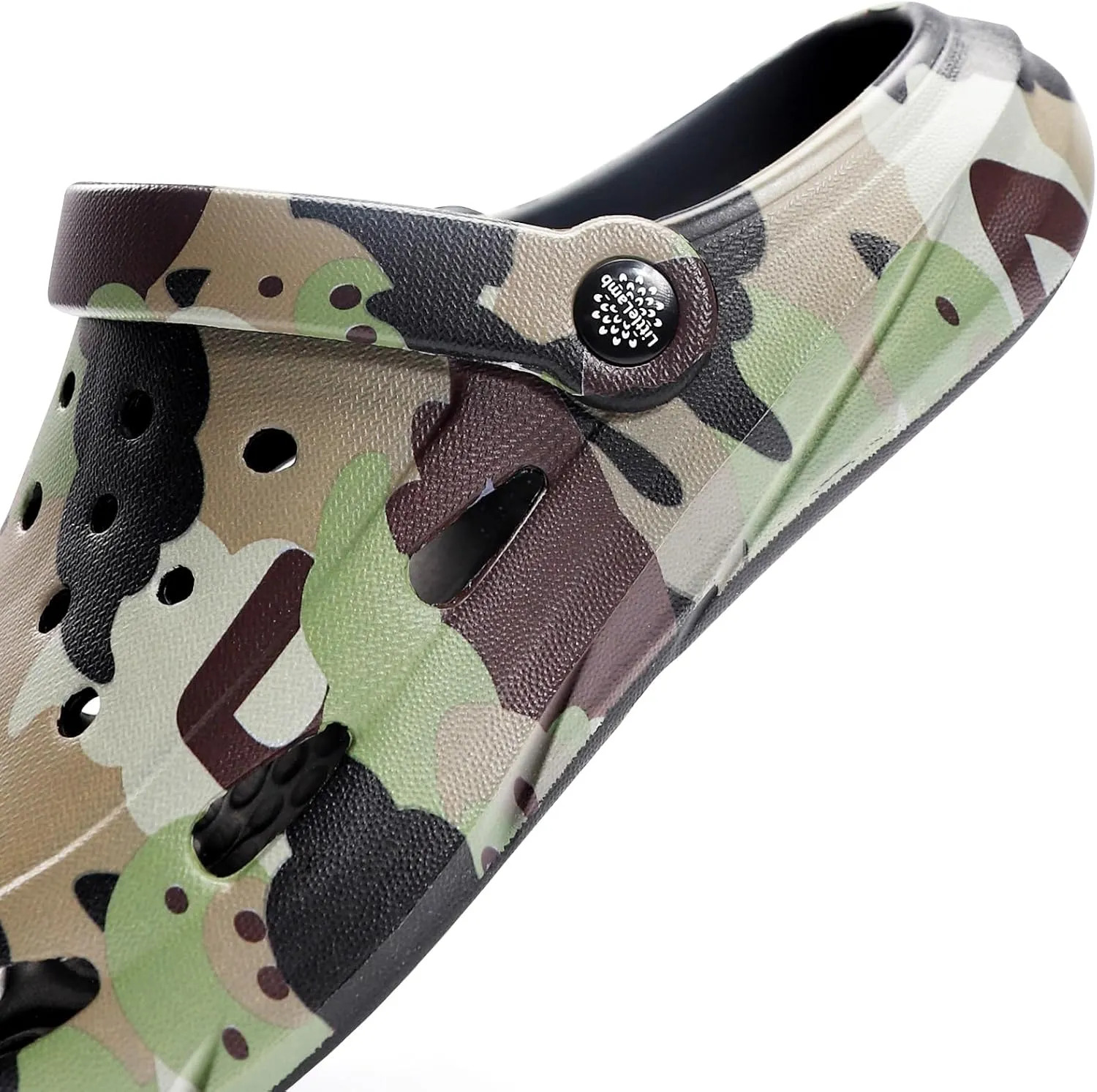 Kids Classic Camo Beach Clogs | Lightweight Water Sandals for Boys - Quick-Dry Non-Slip Light and Durable Little Kid/Big Kid