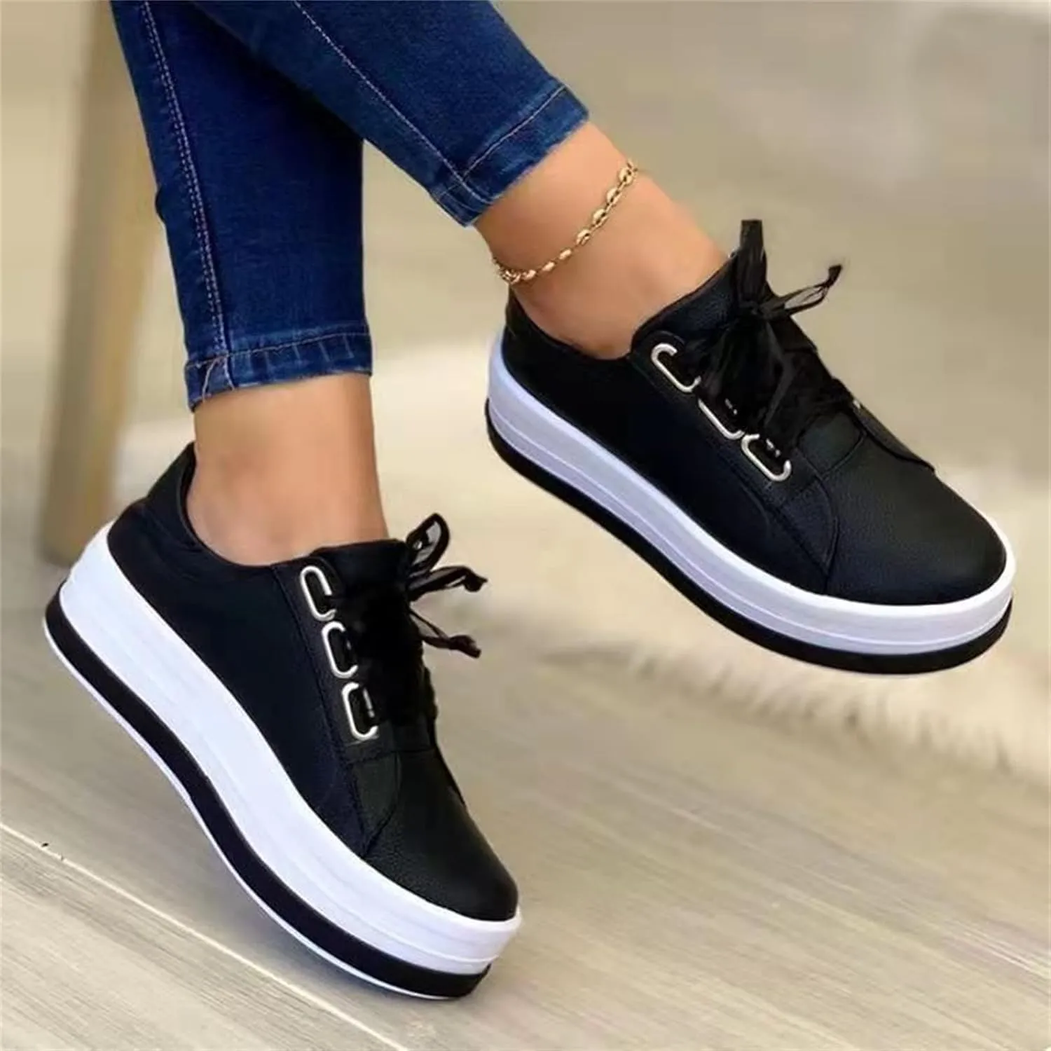 Ladmiple Shoes For Women Dressy Casual Flats Fashion Sneakers Breathable Comfortable Lightweight Walking Slip On Loafers