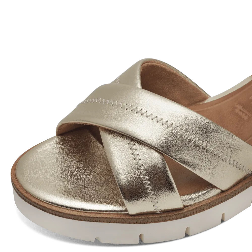 Leather Sandal - Light Gold