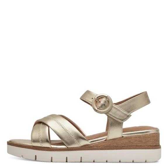 Leather Sandal - Light Gold