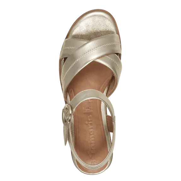 Leather Sandal - Light Gold