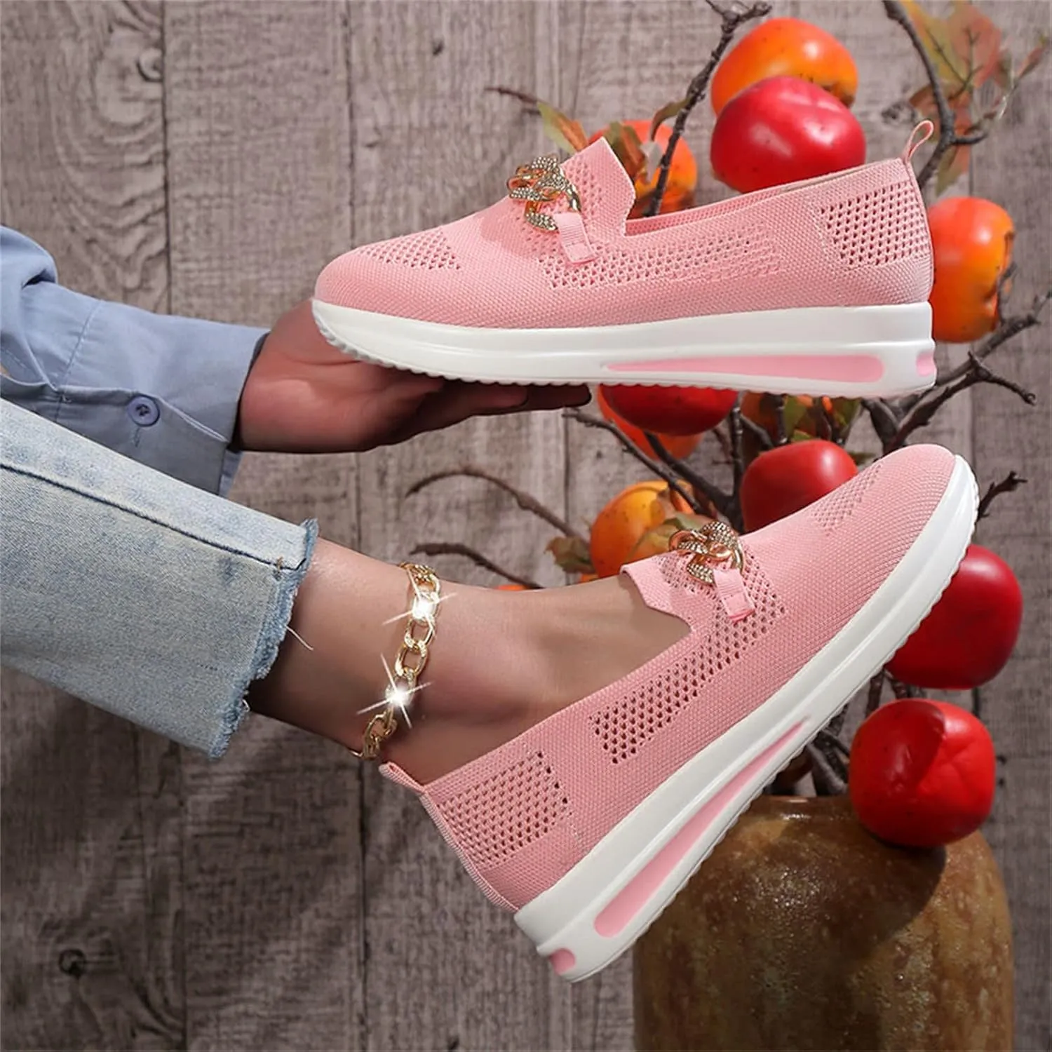 Loafers for Women Trendy Orthopedic Shoes Wide Sneakers Breathable Mesh Walking Shoes Lightweight Running Sneakers