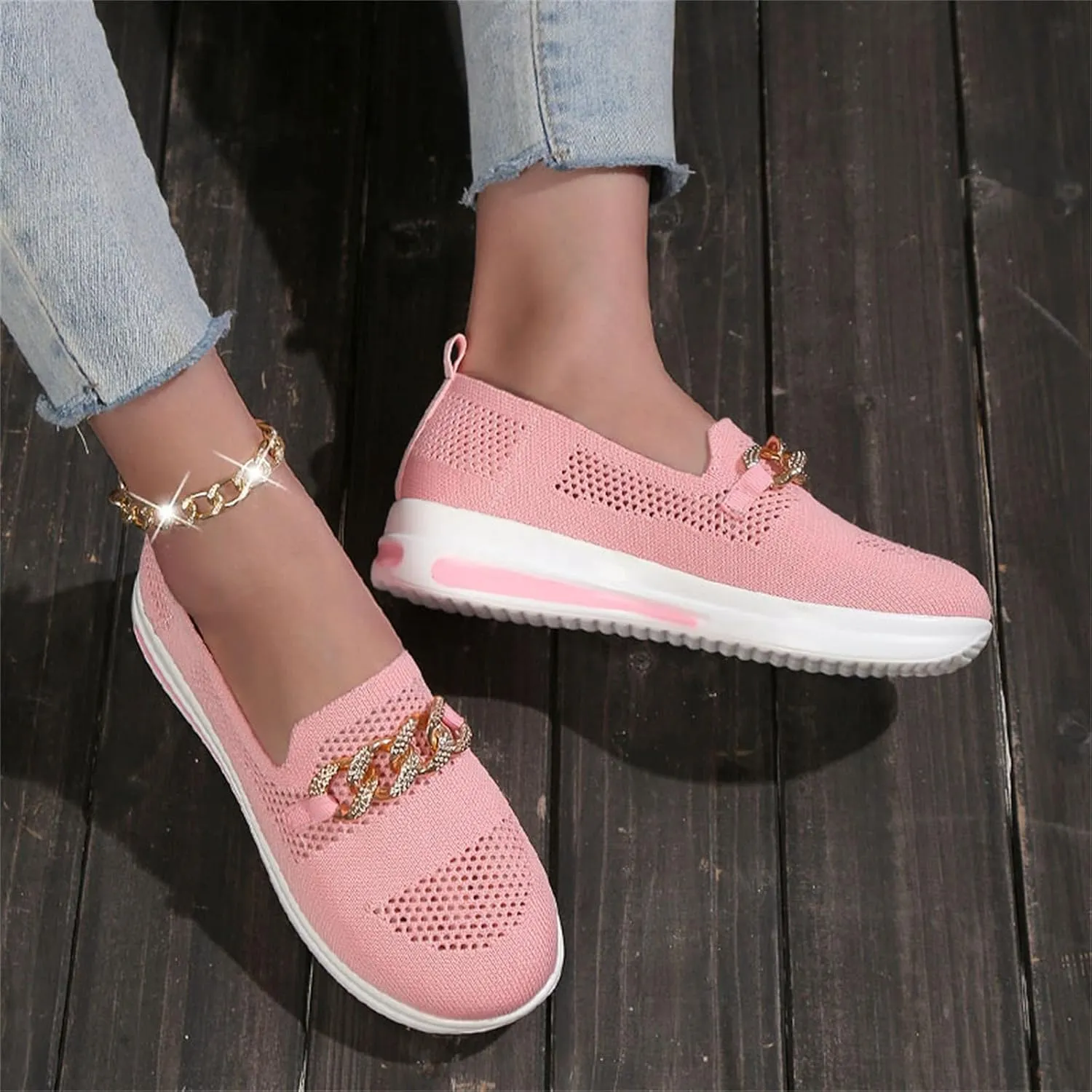 Loafers for Women Trendy Orthopedic Shoes Wide Sneakers Breathable Mesh Walking Shoes Lightweight Running Sneakers