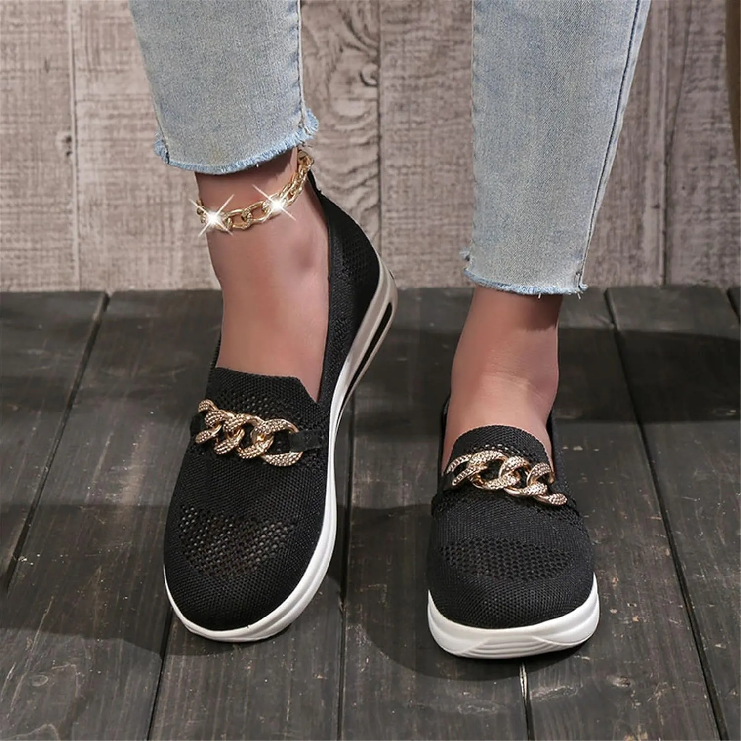 Loafers for Women Trendy Orthopedic Shoes Wide Sneakers Breathable Mesh Walking Shoes Lightweight Running Sneakers