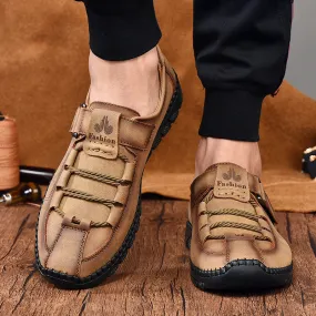 Men's Casual Genuine Leather Moccasins | Plus Size