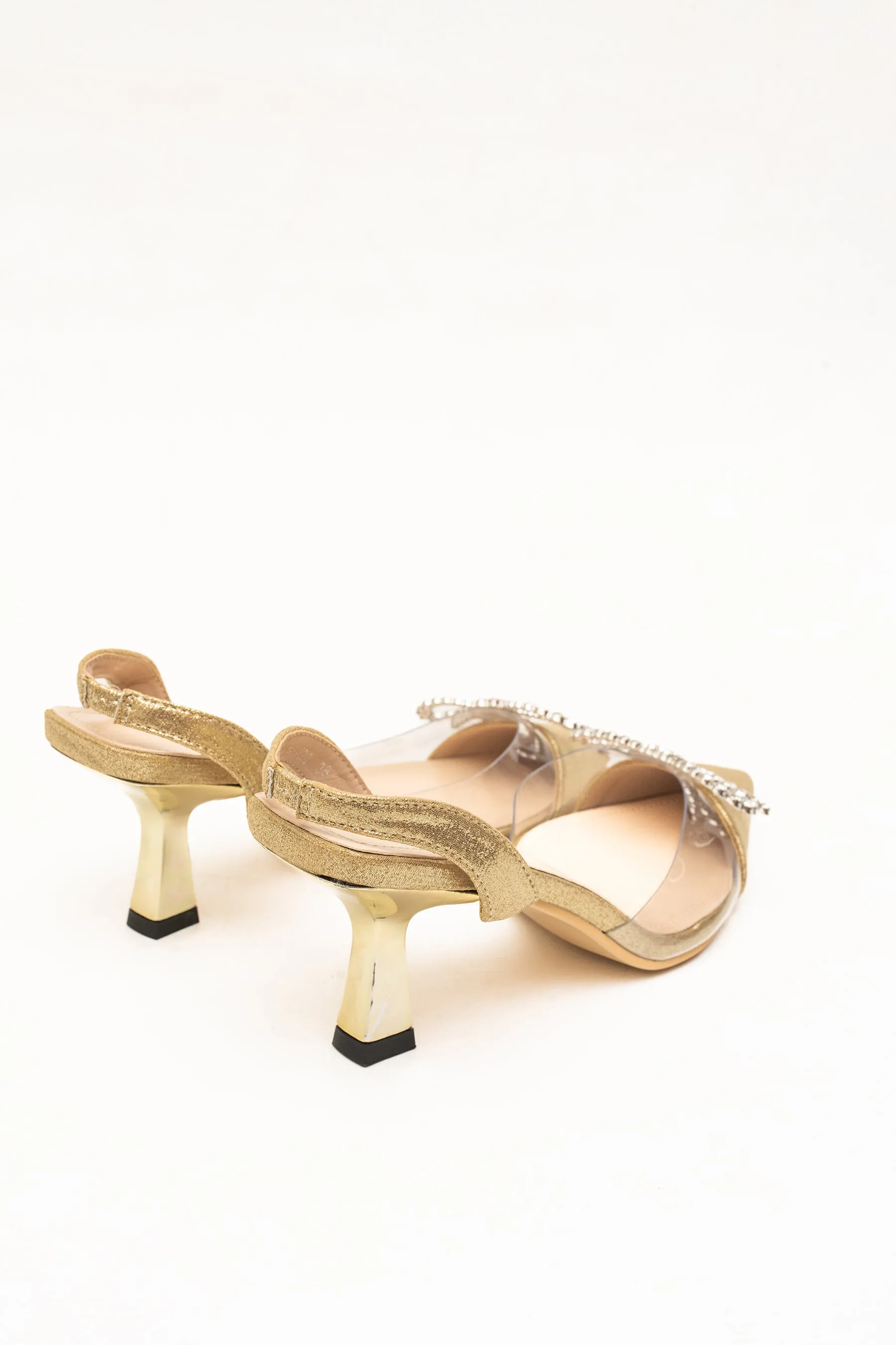 Mila Light Golden Bow Heels