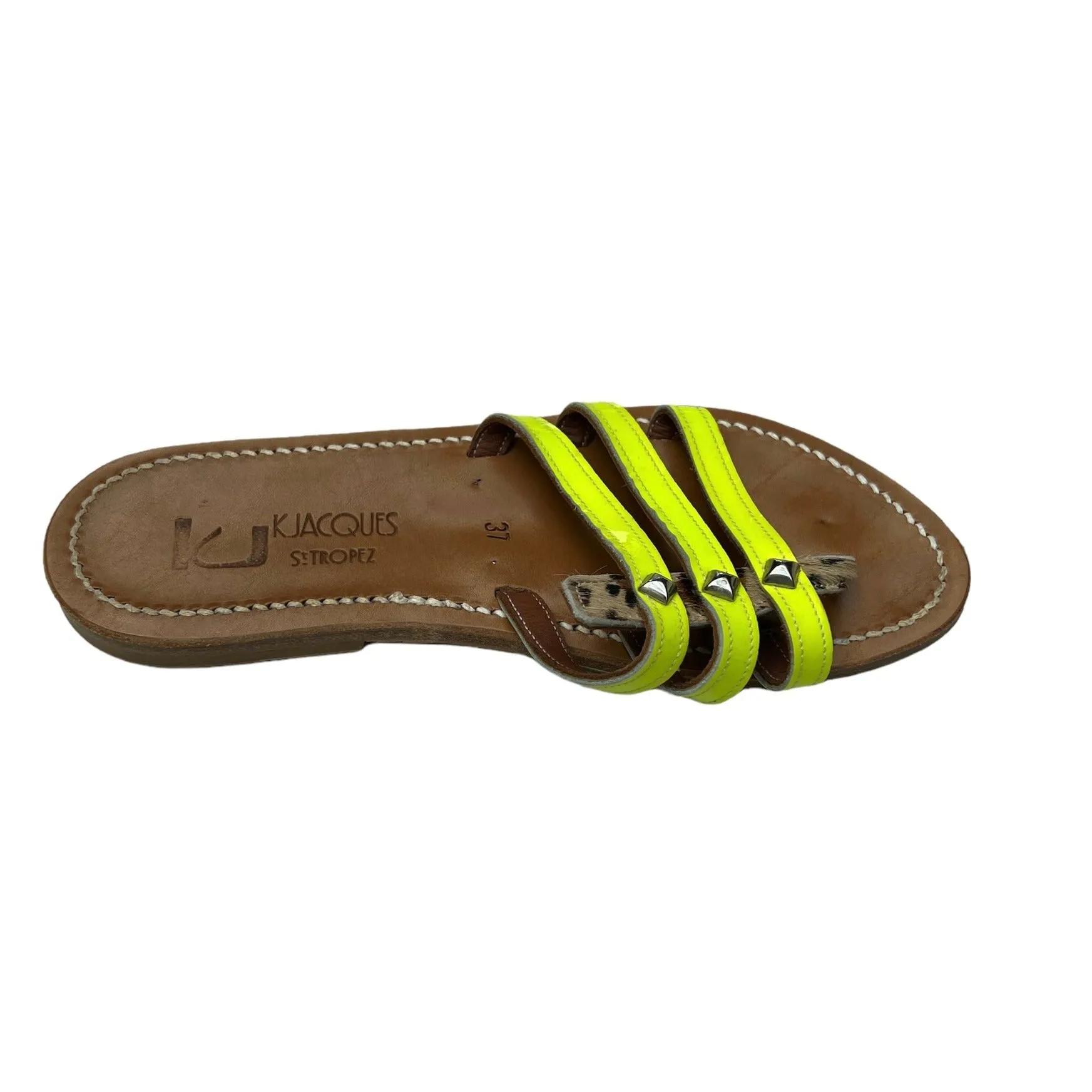 Neon Yellow Slides - 6.5