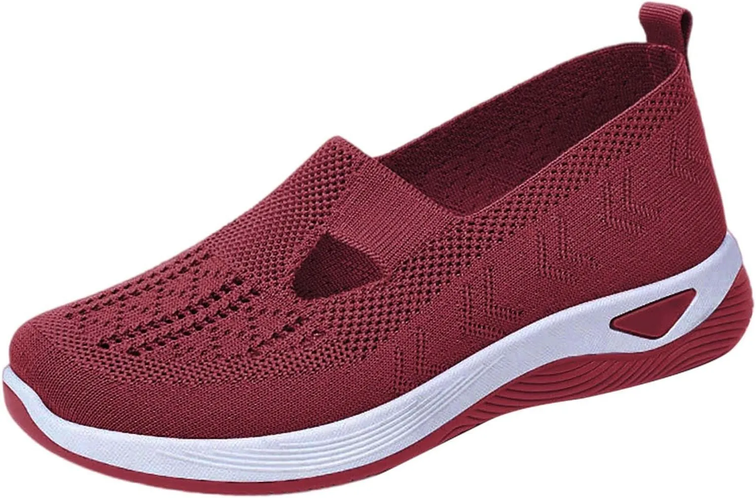 Orthopedic Shoes for Women Woven Orthopedic Slip On Shoes Women Mesh Breathable Casual Shoes Trendy Waterproof Sneakers Steel Toe Tennis Shoe Trainers Shoe