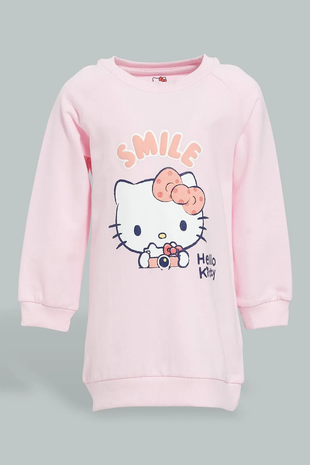 Pink Hello Kitty Sweat Dress For Baby Girls
