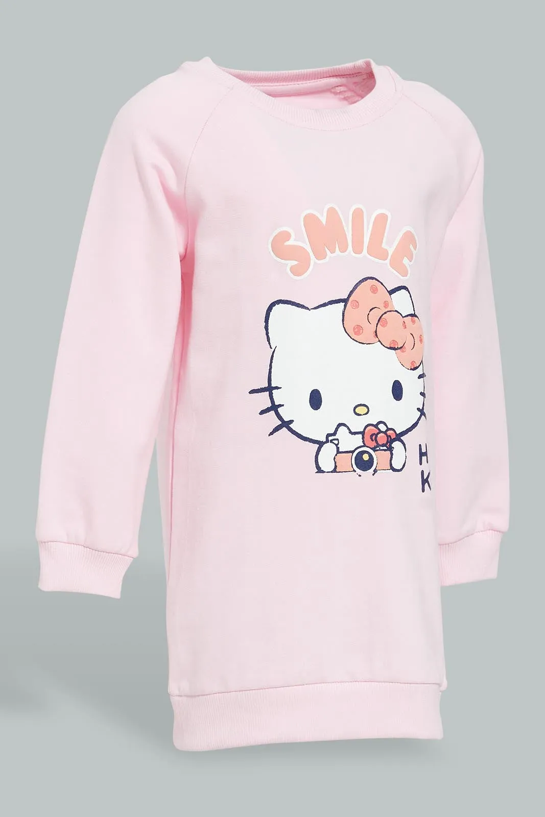 Pink Hello Kitty Sweat Dress For Baby Girls
