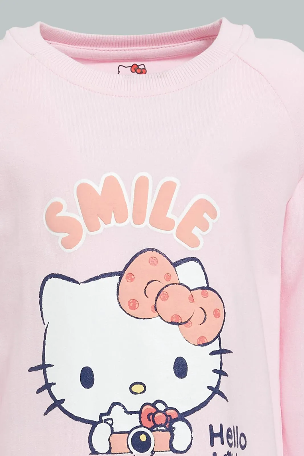 Pink Hello Kitty Sweat Dress For Baby Girls