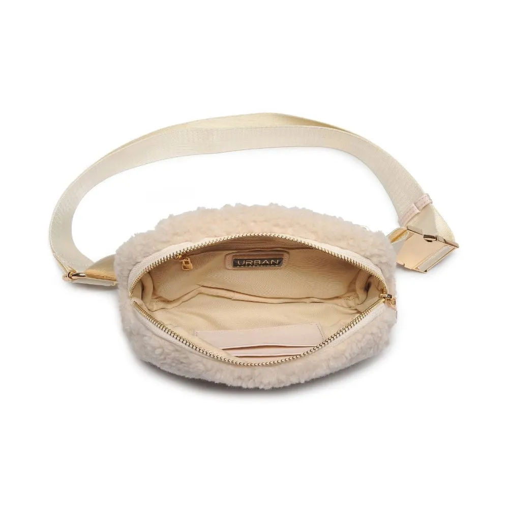 Santi Sherpa Belt Bag, Ivory