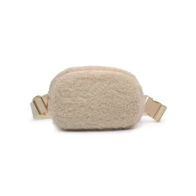 Santi Sherpa Belt Bag, Ivory
