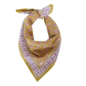 SCARF WITH INDIAN FLOWERS PRINT VICTORIAN ABSYNTHE KID