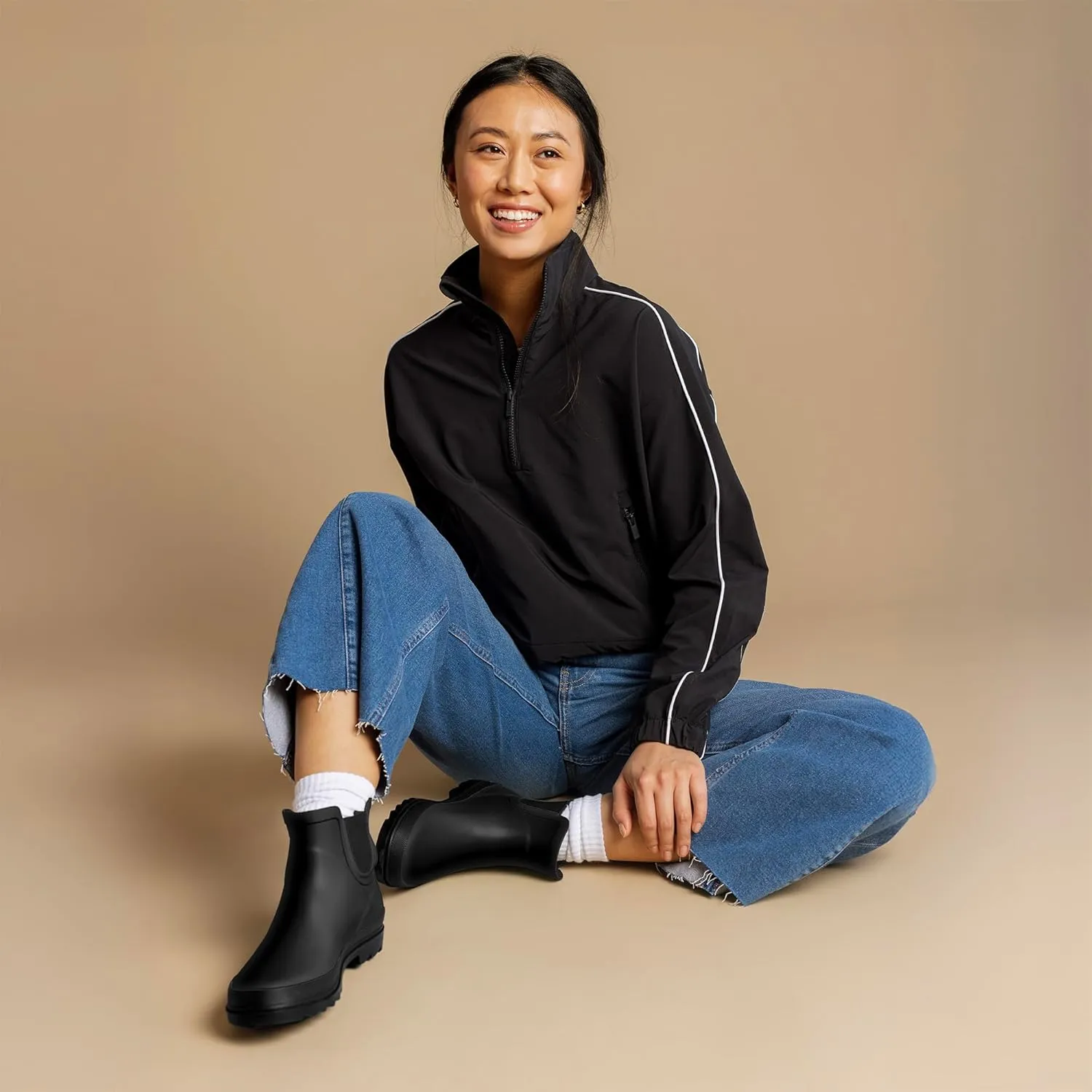 ShedRain Stylish Women's Chelsea Rain Boots  Short Waterproof Ankle Rubber Boots, Slip-On & Non-Slip for Garden, City & Outdoors
