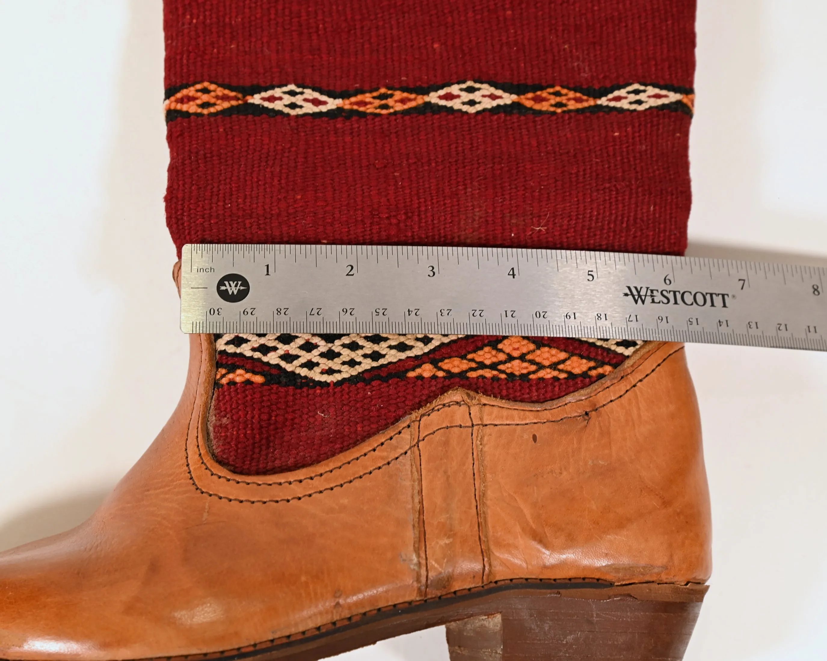 SOLD Vintage Leather Kilim Boots, Southwestern Boho Hippie Ethnic Boots