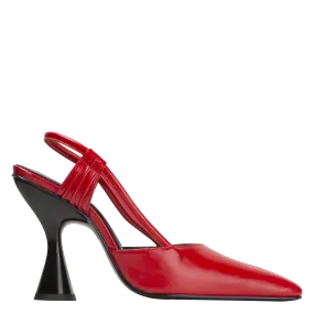 Stainless Slingback — Red Vitelas
