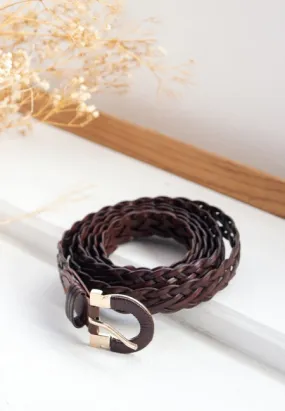 Twists Braided Plus Size Belt - Brown