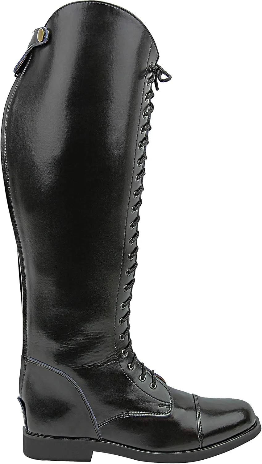 Women Ladies Florance Field Horse Riding Boots Stylish Fashion Equestrian Black