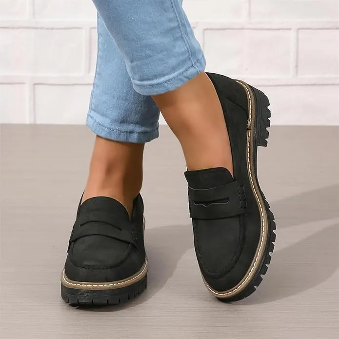 Womens Loafers Shoes Platform Chunky Penny Loafer Women's Slip-on Loafers Comfort Casual Fashion Business Work Shoes Casual Walking Flats Dress Shoes