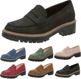 Womens Loafers Shoes Platform Chunky Penny Loafer Women's Slip-on Loafers Comfort Casual Fashion Business Work Shoes Casual Walking Flats Dress Shoes