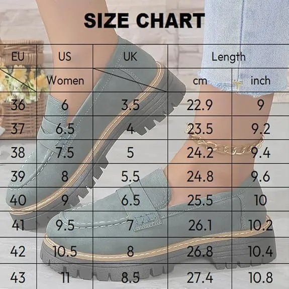 Womens Loafers Shoes Platform Chunky Penny Loafer Women's Slip-on Loafers Comfort Casual Fashion Business Work Shoes Casual Walking Flats Dress Shoes