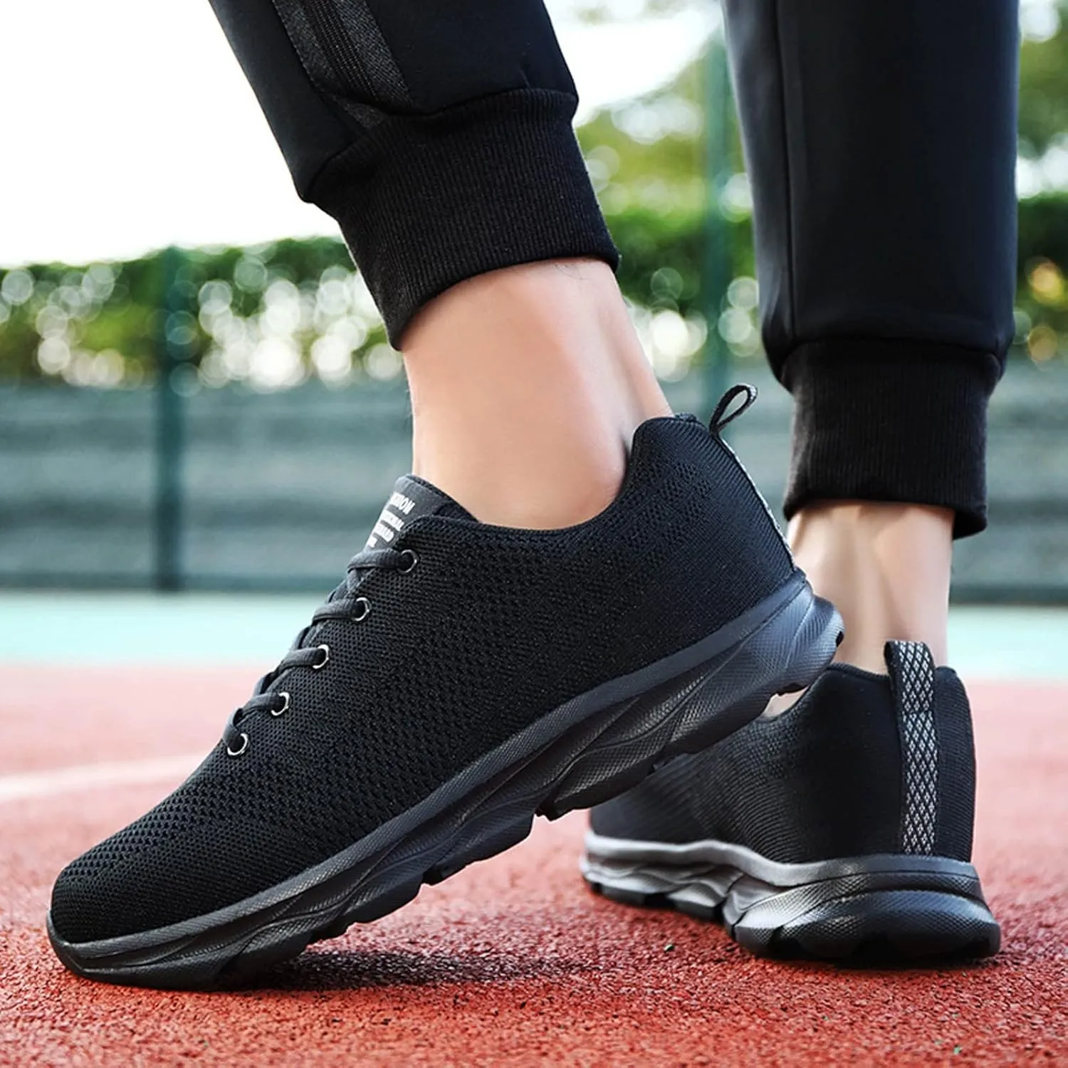 Women's Tennis Walking Shoes Sneakers Breathable Lightweight Casual Comfort Fashion Sneaker Size 6.511.5, Womens Shoes Sneakers Wide Lace Up Trendy White Sneakers For Women 2023 (Black, 9.5-10)