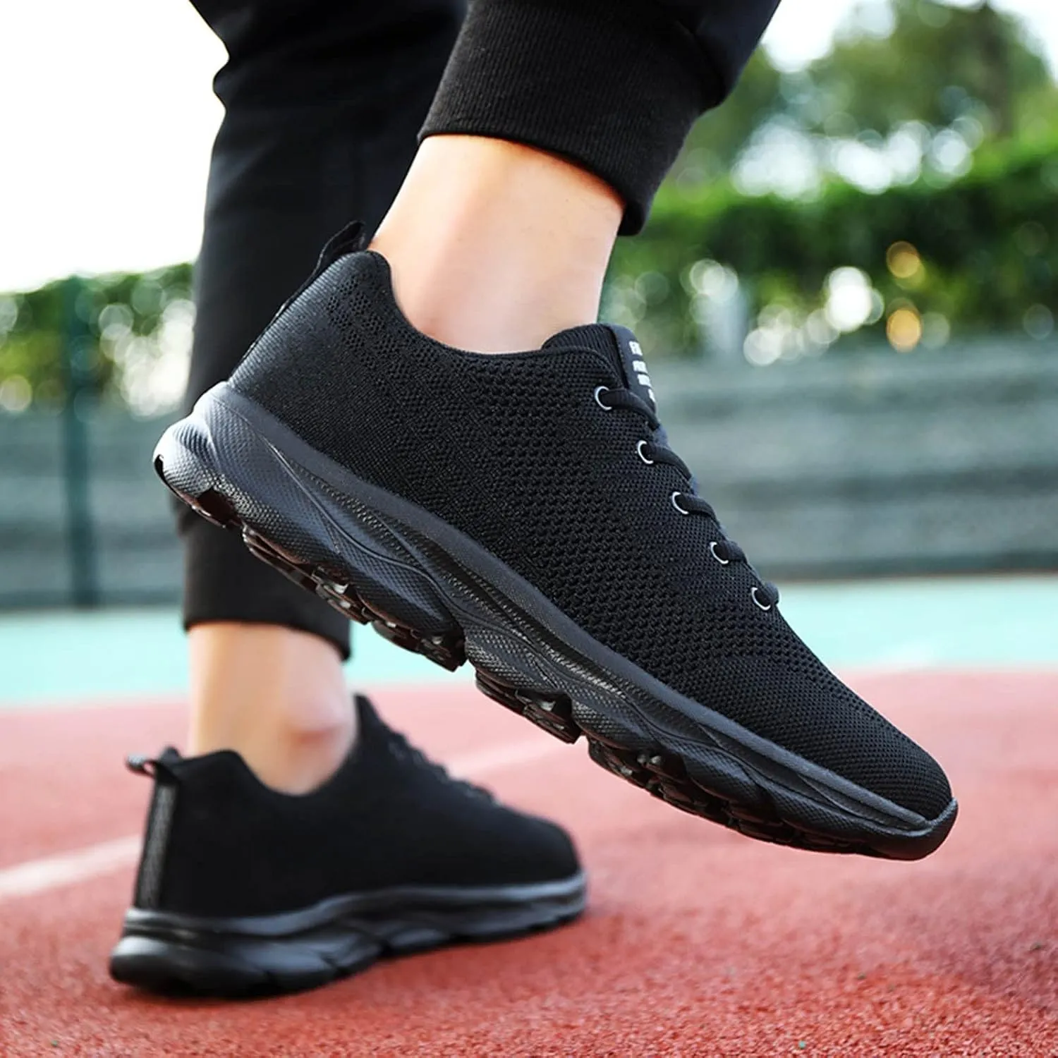 Women's Tennis Walking Shoes Sneakers Breathable Lightweight Casual Comfort Fashion Sneaker Size 6.511.5, Womens Shoes Sneakers Wide Lace Up Trendy White Sneakers For Women 2023 (Black, 9.5-10)
