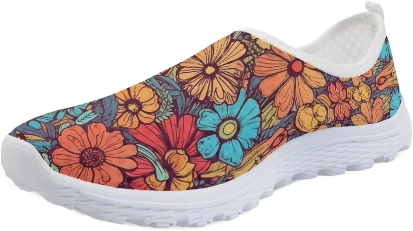 YEXIATODO Trendy Shoes for Womens Slip on Walking Shoes Comfortable Non-Slip