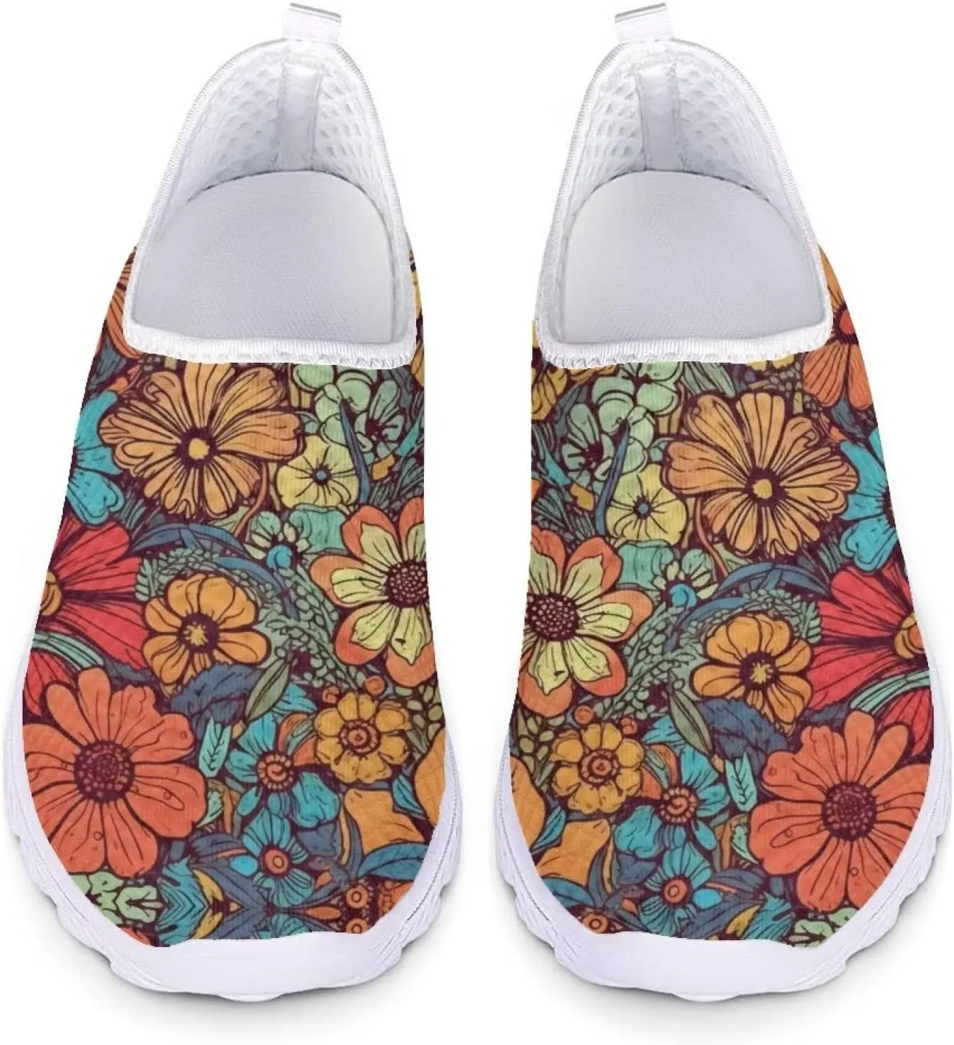 YEXIATODO Trendy Shoes for Womens Slip on Walking Shoes Comfortable Non-Slip